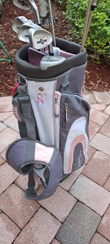 Woman Ladies Set Lady Hagen Pink Stand Bag Wilson 9 Clubs Ri