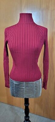 Classiques Entier Long Sleeve Red Mock Neck Sweater XS