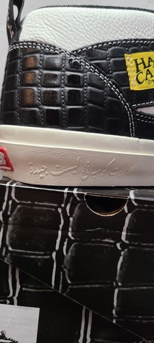 Pre-owned Vans X Carpet Company Skate Half Cab | Mens Sz 11 | Black Croc Embossed Leather