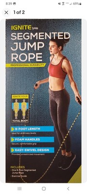 NEW! IGNITE by SPRI 9 ft Segmented Jump Rope