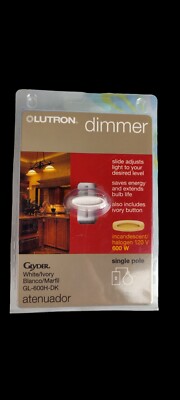 LUTRON GLYDER SLIDE DIMMER GL-600PH-DH 3-WAY 600 WATT MAX IVORY NEW SEALED NIB