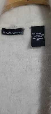 Mode international Cashmere Cardigan XL 70% Angora 30%Nylon