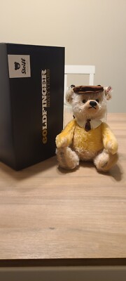 Steiff Auric Goldfinger James Bond Musical Bear 007 Ltd Ed 007644 New 