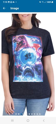 NEW Universal Studios Movie Tshirt E.T. Jaws Back to the Future Jurassic Park