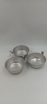Aluminum Canteen Coffee Or Soup Cup With Handle Soling Japan Set Of 3 Vintage