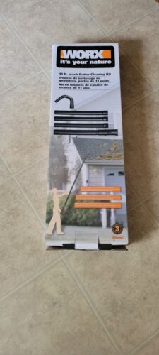 WORX WA4092 Universal Fit Gutter Cleaning Kit w/ 11ft reach for Leaf Blowers