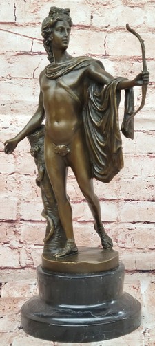 Hand Made Genuine Bronze of Apollo Greek God Sculpture Lost wax Method sale Art