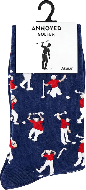 Golf Socks - Funny Annoyed Golfer Novelty Socks - Funny Golf F...