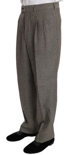 Pre-owned Dolce & Gabbana Dolce&gabbana Men Gray Suit 100% Wool Solid Oversized Three Buttons Blazer Pants