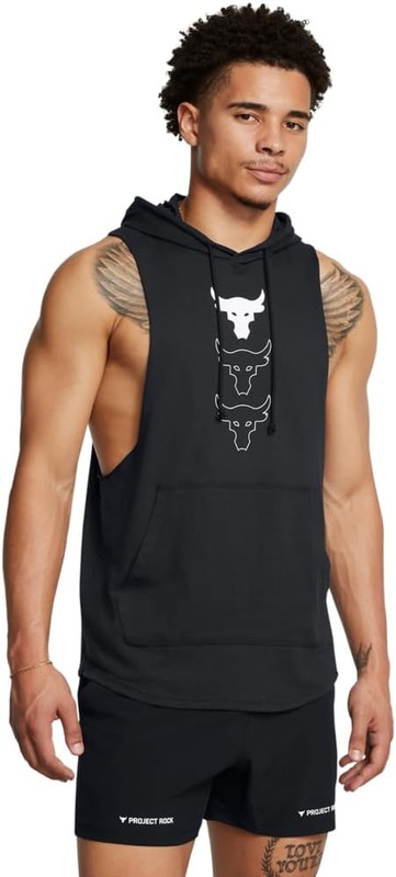 Under Armour mens Project Rock Payoff Sleeveless Hoodie
