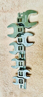 Kobalt 8 Piece Metric Drive Crowfoot Wrench Set Metric 10,11,12,15,17,18,22 Size