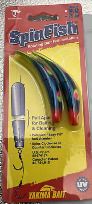 Yakima SpinFish 2.5 *SMURF MUMPS* (2 PAK)  *CHROME* RARE **Lure NEW