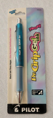Pilot blue NEON Barrel fine point Pen Dr. Grip Gel Ink 0.7 electric Black #36260