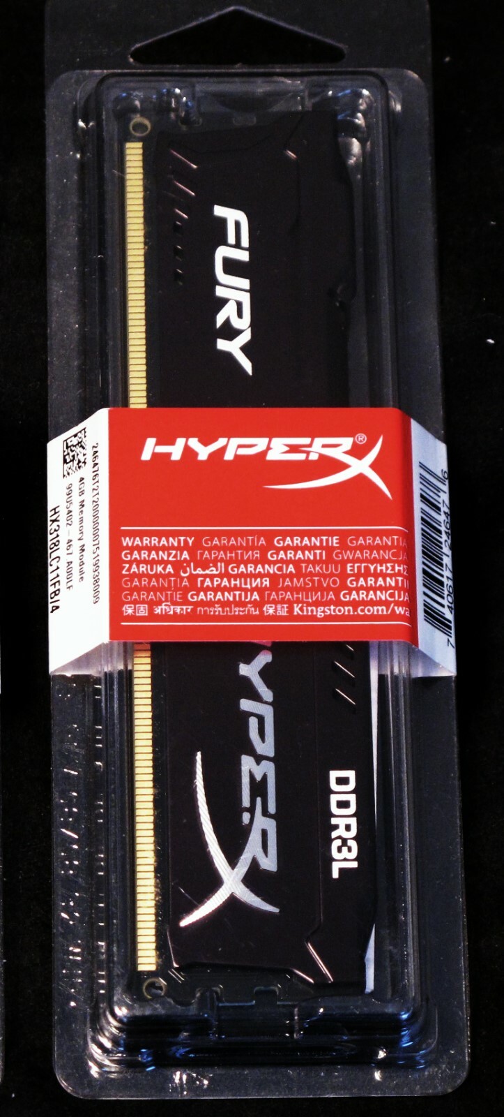 HYPERX HX318LC11FB/8 メモリー SEALED - NEW! HyperX Kingston HX318LC11FB/4 Fury 4GB 1866MHz