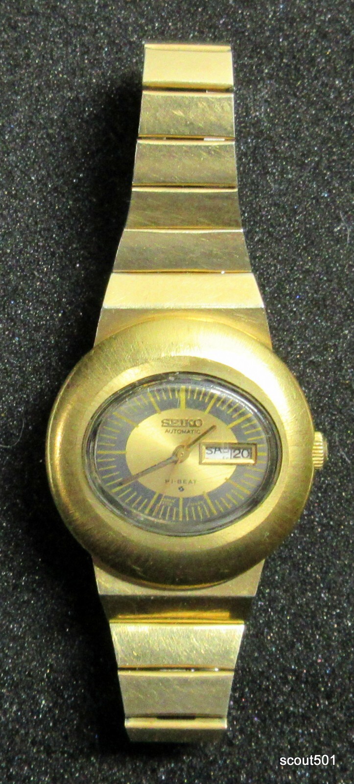 Vintage 70s Seiko 2706-7029 Ladies Watch Gold Tone Black Vintage 70s Seiko 2706-7029 Ladies Watch Gold Tone Black