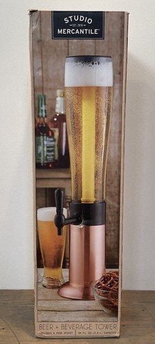 NEW - 88 oz Beer & Beverage Tower w/Ice Rod - Parties - Bar