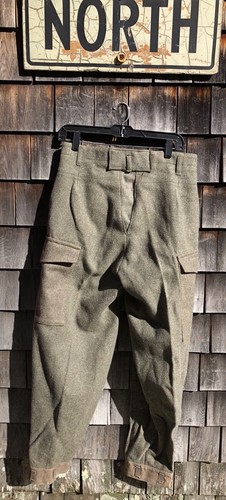 Vintage Military Heavy Wool Cargo Pants Hunting Winter Fishing Pants 30 8