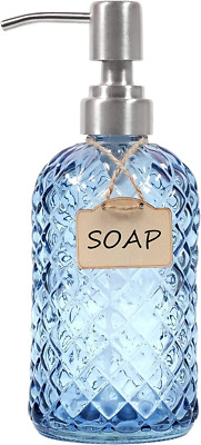 Glass Hand and Dish Soap Dispenser with 304 Rustproof Pump - Ideal for Bathroom
