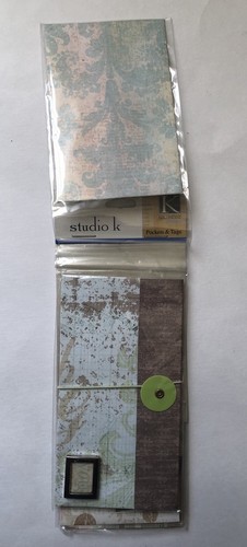 K & COMPANY Studio K MEADOW Scrapbook POCKETS & TAGS NEW Embellishment Crafts