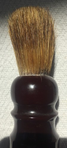 Shaving Brush Brown Plastic Handle Approx 4
