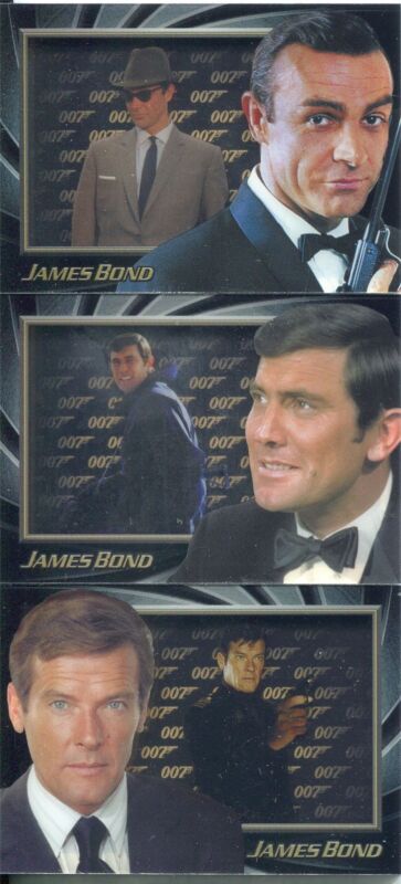 James Bond 50th Anniversary Series 1 Complete Shadowbox Chase Card Set S1-3