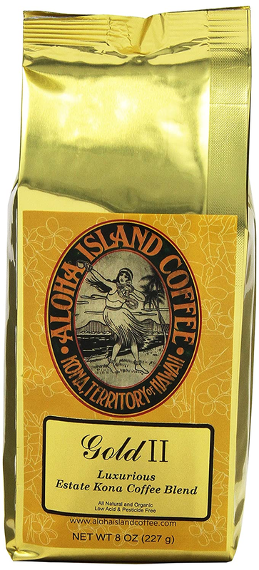 100% Pure Kona Coffee Blend, Organic, Whole Bean, Handcrafte