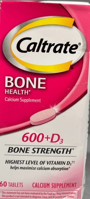 Caltrate Bone Health 600 + D3 Bone Strength, 60 Tablets - EXP: 7/23