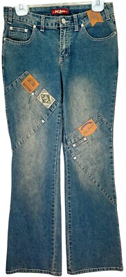 Vintage Y2K FNF Jeans Womens Size 7 Baggy Loose Wide Leg Skater Streetwear Denim