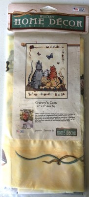 Granny's Cats Yard Decor Flag Banner ~ 27