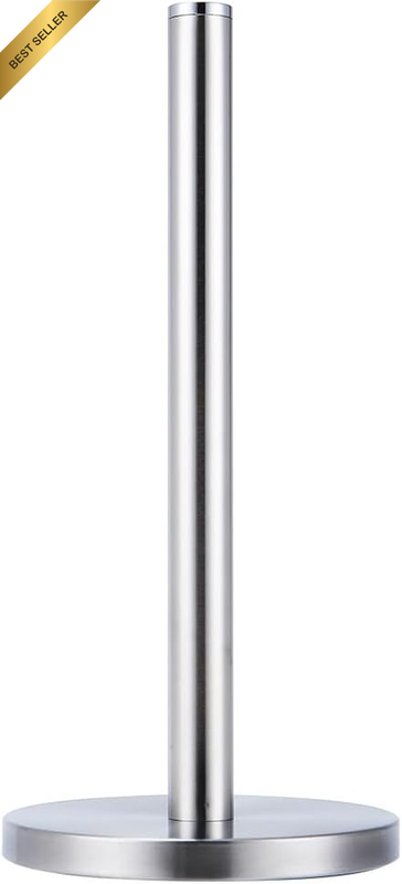 Stainless Steel Paper Towel Holder, 5.91×13.98In Silver Countertop Roll Holder –