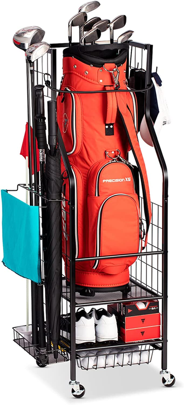 Golf Bag Storage Rack for Garage, Organizer Stand for Golf A