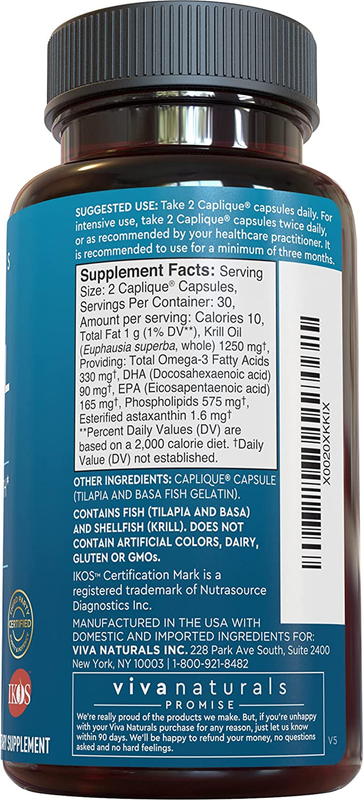Antarctic Krill Oil 1250 Mg, Omega 3 EPA DHA and Astaxanthin, Joint Support and