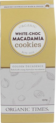 Orgaid Times Cookies White Choc Macadamia - 150g