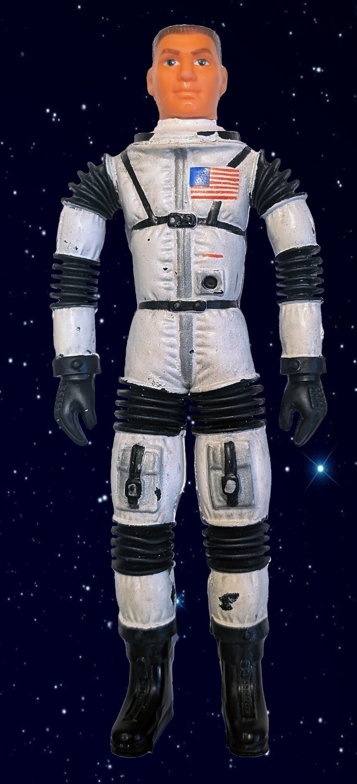 フィギュア　メジャーマットメイソン Vintage 1968 Mattel Major Matt Mason Black Strap Astronaut