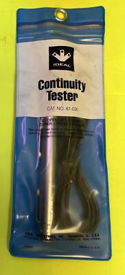 Ideal Continuity Tester 61-030 Pocket Style Vintage,W/vinyl Pouch