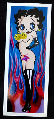 BETTY BOOP STICKER  UNDRESSED  2 1/4  X 6  BEAUTIFUL