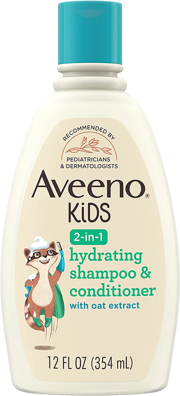Aveeno Kids 2-In-1 Hydrating Shampoo & Conditioner, Gently Cleanses, Conditions