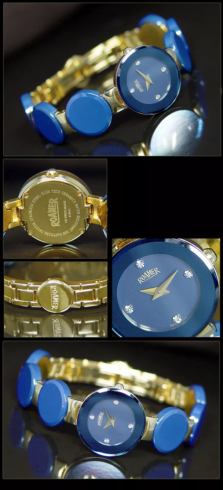 Pre-owned Roamer Dreamline Ceramics  Women's Watch Swiss Made Sapphire Glass 670953