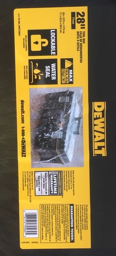 NEW DEWALT DWST28001 Lockable Water Seal Tool Box, 28 in W, Black