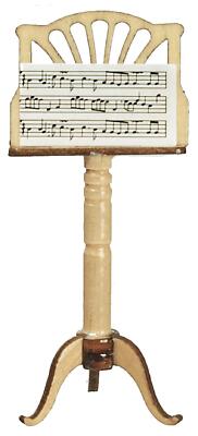 Dolls House Music Stand Oak Miniature Music Room School Instrument 1:12