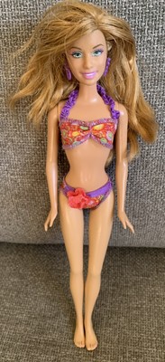 Surf s Up Beach Summer Barbie Doll 2007 Mattel Bikini Earrings FREE SHIPPING