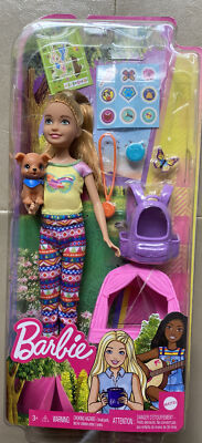 Barbie It Takes Two Stacie Camping Teen Girl Doll With Puppy & Accessories. New!