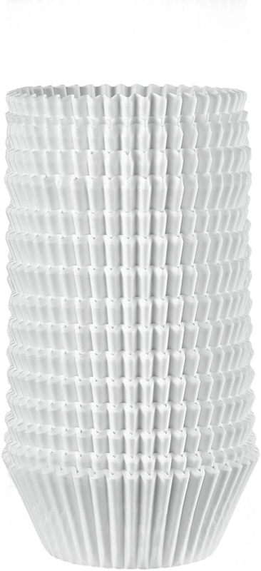 [500 Count] White Cupcake Liners - Grease-Proof, Food-Grade Baking Cups - Standa