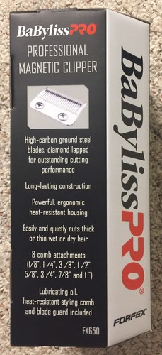 BaByliss PRO FORFEX Professional Magnetic Clipper - Model FX650 - NEW IN BOX