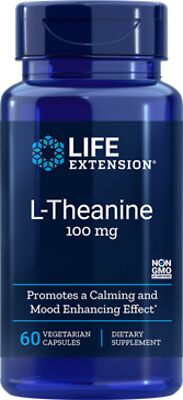 Life Extension L-теанин 100 мг 60 растительных капсул