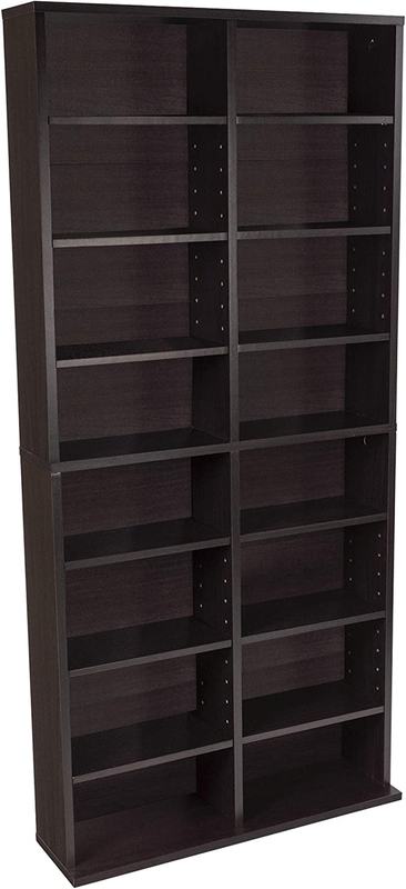 Media Storage Cabinet Shelf Rack Shelves CD DVD Video Multimedia Organizer Stand