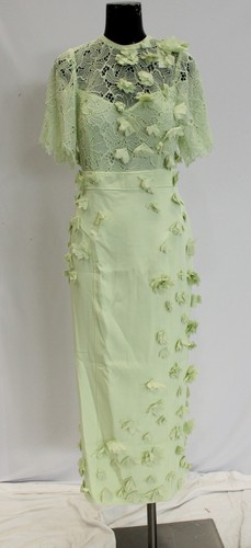 Karen Millen Women's Lace Petal Applique Woven Maxi Dress