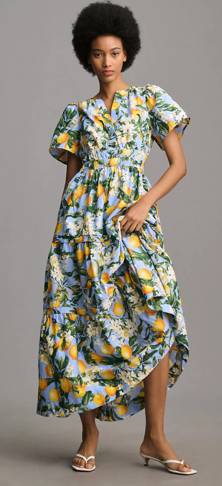 Pre-owned Anthropologie The Somerset Maxi Dress Iris Blue