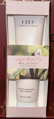 Farmhouse Fresh Sugar Moon Dip Back to Youth Mousse 2oz Peptide Skin Therapy New