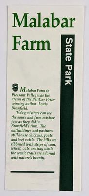 1990s Malabar Farm State Park Lucas Ohio Activities Vintage Travel Brochure OH